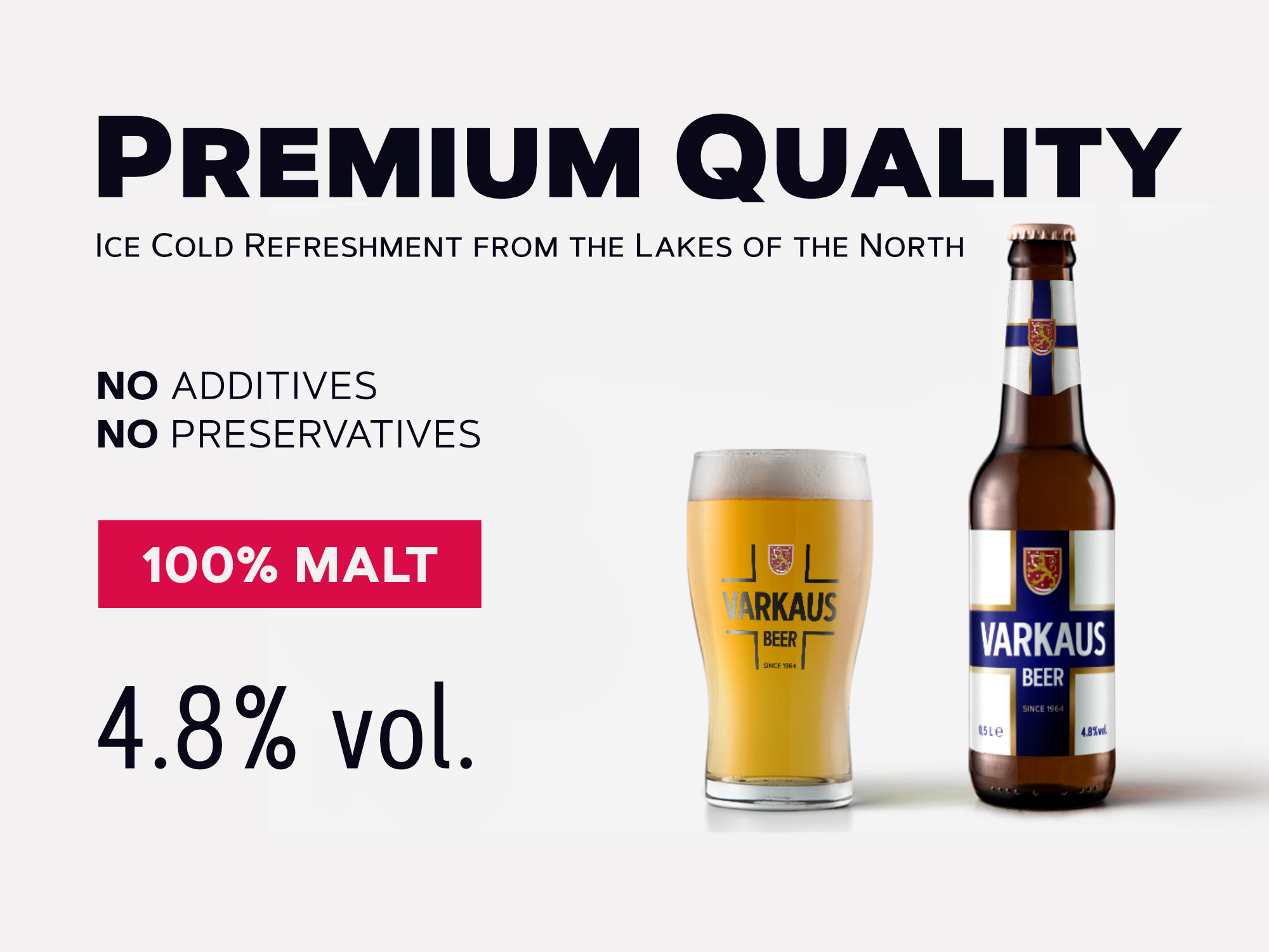 Artegra Sans font used in a modern beer advertisement design.