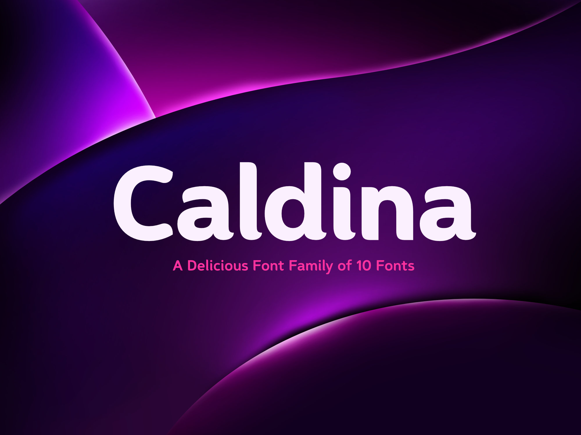 Caldina elegant sans serif font family with clean and modern design