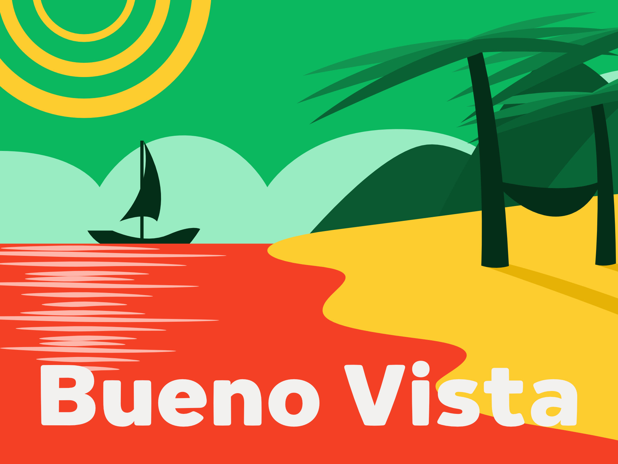 Habanera typeface featured in a vibrant poster layout