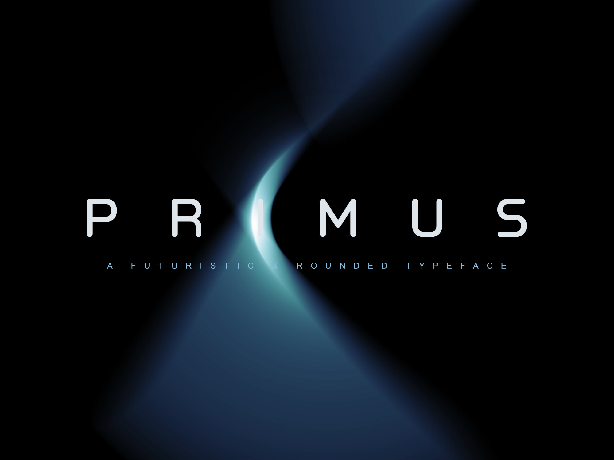 Primus futuristic sans serif font family with sleek geometric design