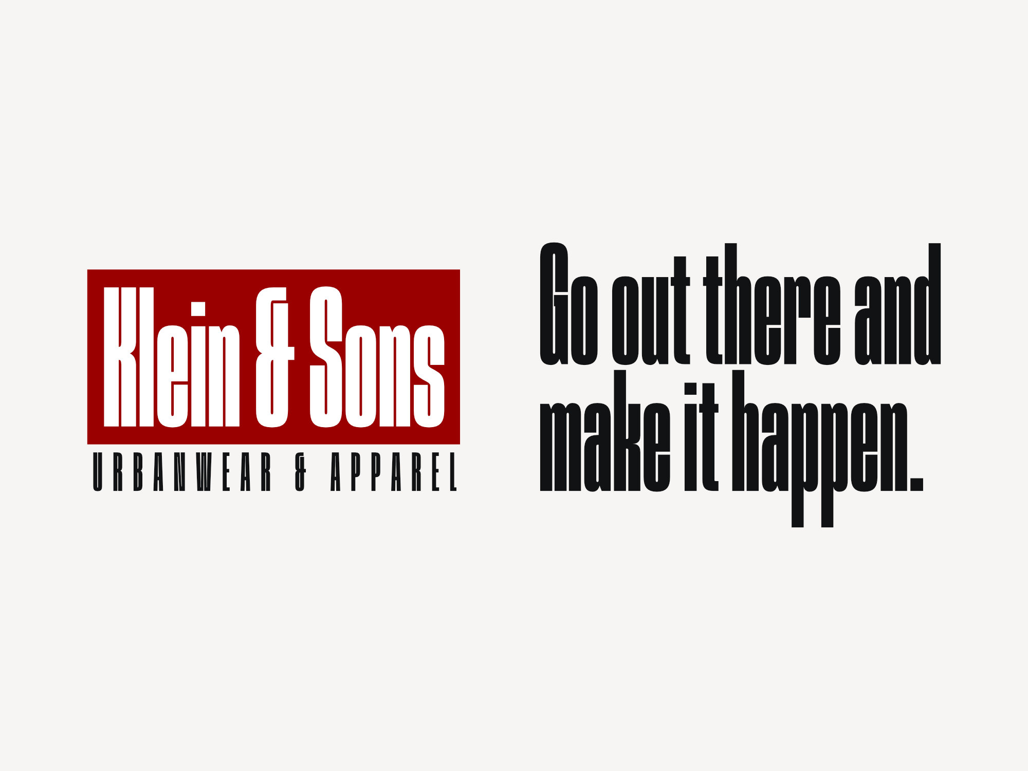 Procerus ultra-narrow display font used in bold modern branding design.
