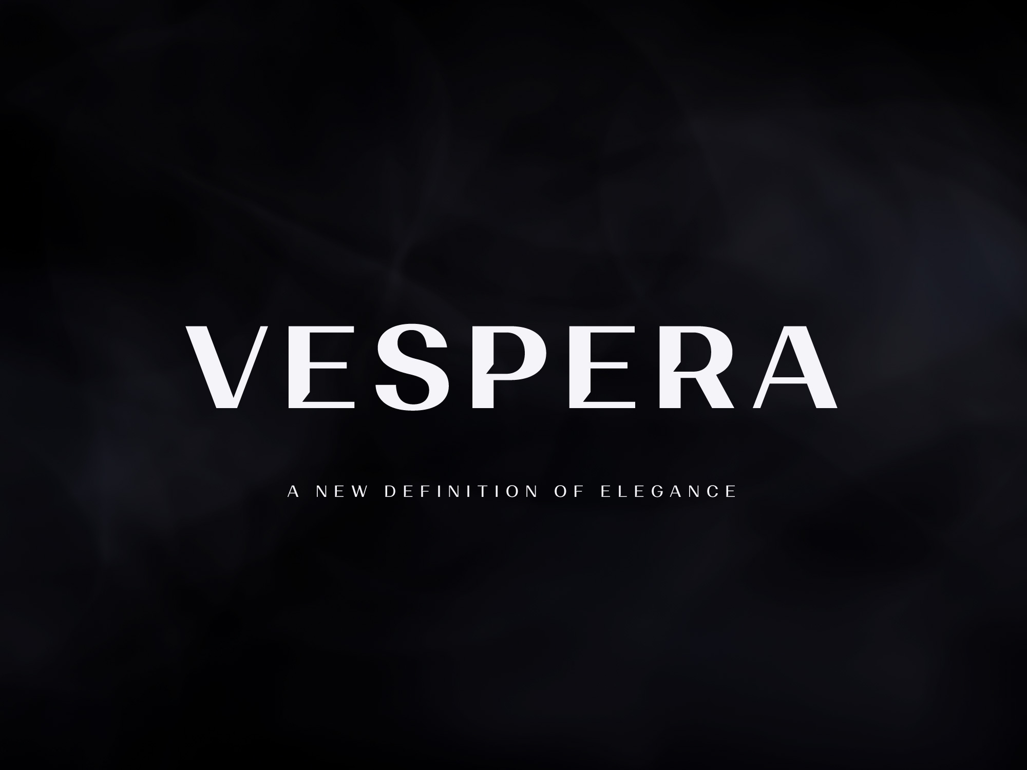 Vespera elegant sans serif font showcasing sleek letterforms and decorative incisions