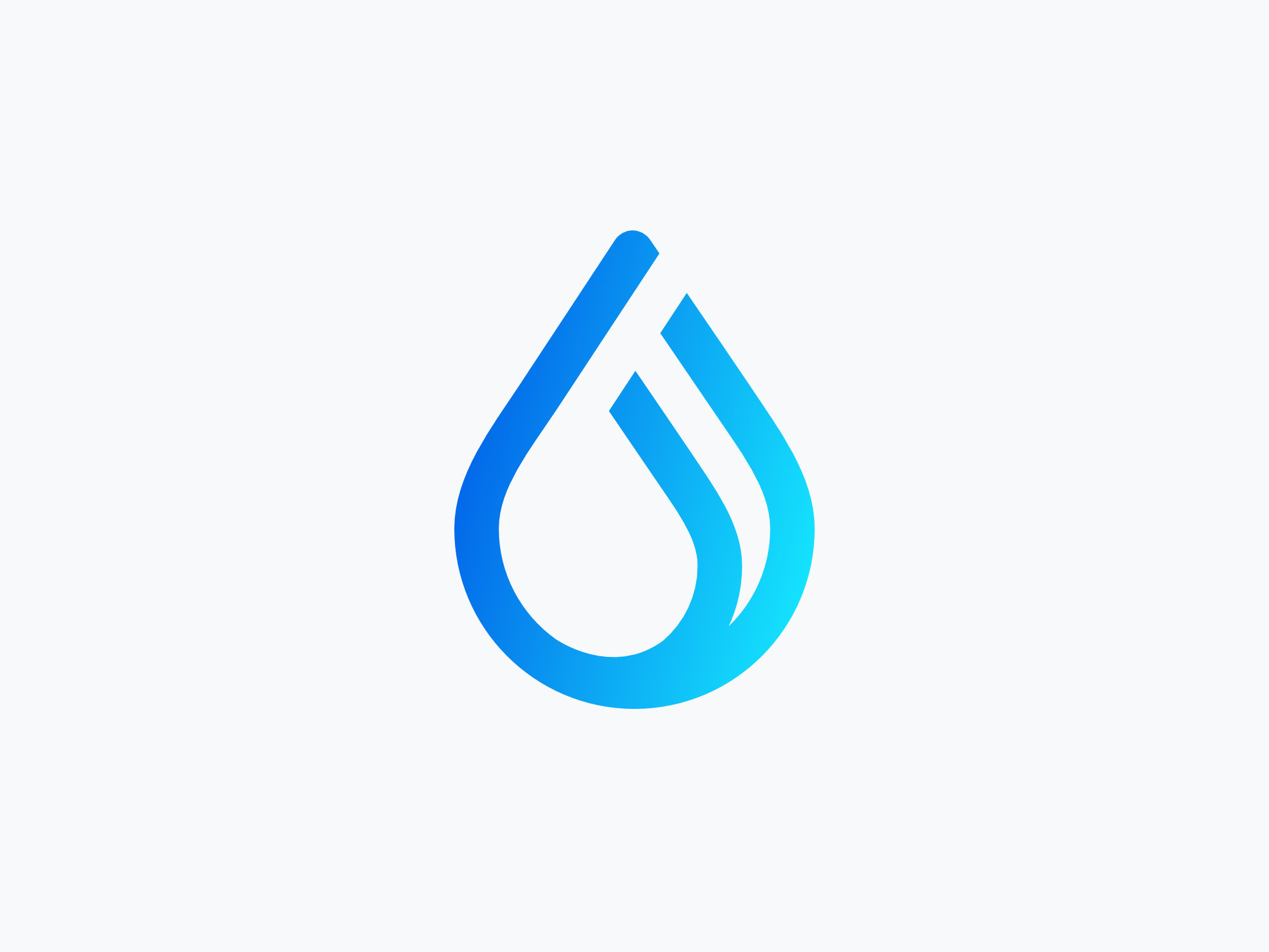 Minimalist EVA logo symbol on a white or light background, representing a hydration tracking app for nephrologists with a clear and professional design.