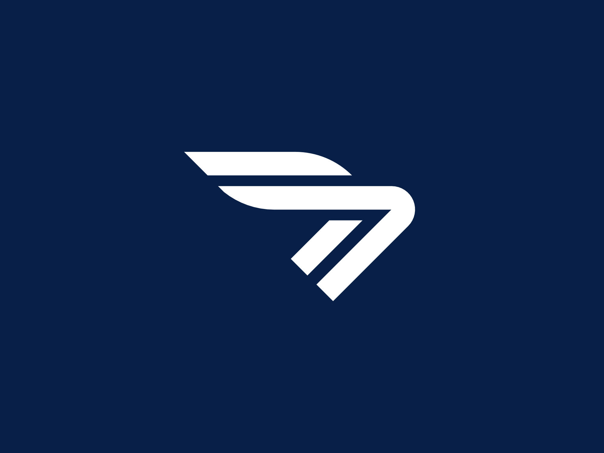 Custom logo symbol for Navise Yachts representing movement and premium design in a sleek geometric style